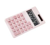 Alipis Calculatrice Solaire 8 Chiffres Mini Portable Couleur Rose Pastel pour École Bureau Calculatrice de Table Compacte Légère et Pratique