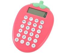 Alipis Calculatrice Solaire Portable au Design Fraise Petite Calculatrice de Poche Ergonomique pour Étudiants pour Bureau et Fournitures Scolaires