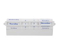 Alipis Calendrier perpétuel à roulettes : calendrier de bureau vintage avec roue de rotation manuelle - Sculpture en fer pour espaces de productivité dans les bureaux modernes