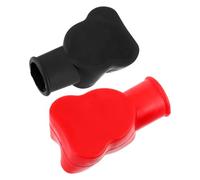Alipis Capuchons Isolants de Bornes de Batterie Voiture en PVC Protection Étanche Positive et Négative Couvre-Cosses Câble pour Batteries Auto et Bateau Paire de Protections Solide
