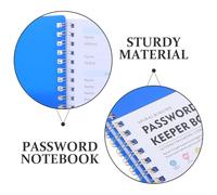 Alipis Carnet de Mots de Passe avec Index Alphabétique Carnet Notes Pratique pour Gestion Sécurisée et Enregistrement Adresses Pages Multifonctions Papier Stable pour Écriture Fluide