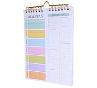 Alipis Carnet de Planification des Repas Hebdomadaire A5 Reliure Spirale, Bloc-notes Détachable 52 Pages Non Datées, Fiches de Planification de Menu et Listes de Courses pour