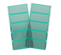 Alipis Carte de Circuit Imprimé Double Face Pré-étamée 3x7 2,54 Mm Pas Vert en PCB pour Projets DIY Électronique 10 Pièces