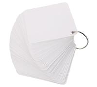 Alipis Cartes Flash Vierges avec Anneaux Métal Jeu de Fiches Memo Pratiques à Trou pour Étude Notes et DIY Bloc-notes Personnalisable pour École Bureau et Maison