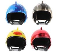 Alipis Casques de Poule en Plastique 4pcs Taille Ajustable pour Protection des Volailles Réduisant Blessures L'élevage Domestique