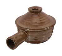 Alipis Casserole en Poterie Brute Antiadhésive avec Couvercle Résistant la Chaleur pour Cuisson Micro-ondes et Plats Mijotés Maison