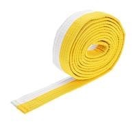 Alipis Ceinture de Taekwondo Ajustable Doux Ceinture Blanche et Jaune pour Judo Karaté Hapkido et Arts Martiaux Équipement Entraînement Polyvalent