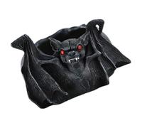 Alipis Cendrier Anti-cendres Noir en Résine Forme Chauve-souris Cendrier Polyvalent pour Décoration Halloween pour Bar et Terrasse Extérieure