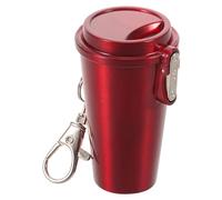 Alipis Cendrier Coupe-Vent de Voyage en métal Rouge avec Couvercle, Porte-clés, Anti-Pluie, Collecte des Cendres, pour Usage extérieur