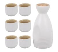 Alipis Céramique Blanche Ensemble de Tasses à Saké Japonaises