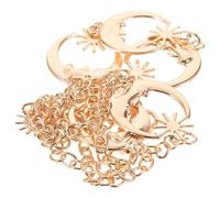 Alipis Chaîne de Taille Ceinture Réglable Élégante en Alliage Doré Motifs Soleil, Lune et Étoile Accessoire Chic pour Femmes pour Mariage ou Soirée Cocktail