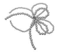 Alipis Chaîne de Téléphone Portable Breloque Nœud en Perles 3d Argentée, Accessoire Déco Polyvalent pour Chaussures et Clés, Décoration Élégante et Résistante en Plastique, 1 Pièce