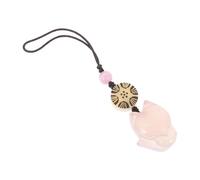 Alipis Chaîne pour Téléphone Portable Dragonne Décorative Renard pour Accessoires Mobiles, Création en Jade Rose Violet, Style Mignon Fox, Taille Petite Adaptée aux Smartphones, Présent