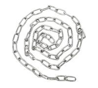 Alipis Chaîne Robuste de Traction pour Animaux en Acier Inoxydable 3 Mètres, Chaîne de Levage Résistante et Légère pour Usage Industriel et Voiture, Ne Blesse Pas Le Cou du Chien