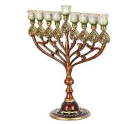 Alipis Chandelier Stable et Décoratif de Mariage pour Centre de Table en Métal à 9 Branches de Cœur, Porte-Bougies et Fête Juive Élégante