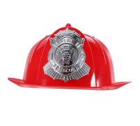 Alipis Chapeau de Pompier pour Enfants en Plastique Casque de Chef de Pompier Fantaisie Cosplay Chapeau de Pompier Semblant Jouer Dur Casquette de Feu pour Costume de Pompier Jeu de Rôle