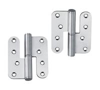 Alipis Charnières de Porte Amovibles en Acier Inoxydable Charnière de Meuble L-Type Finition Arrondie Paire Gauche et Droite Adaptées pour Armoires et Portes Domestiques