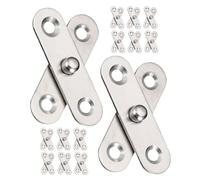 Alipis Charnières Pivotantes Inox 16 Pièces Charnière Rotative à 360 Degrés Robuste pour Meubles et Fenêtres Quincaillerie Cuisine et Mobilier Polyvalente