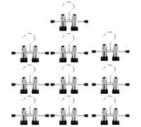 Alipis Cintre Pantalon Lot de 10 Cintres Pantalons AntidéRapants en MéTal Support De SéChage Pratique Multifonctionnels Noir pour Rangement Et Organisation De VêTements