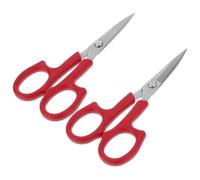 Alipis Ciseaux à Sourcils en Acier Inoxydable Rouge 2 Pièces, Outil de Toilettage Précis pour Hommes et Femmes, Coupe Nette des Poils du Visage et Maquillage des Yeux