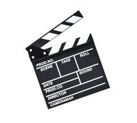 Alipis Clapboard de Réalisateur en Bois Naturel Petit Format Noir Clap de Cinéma Réutilisable pour Accessoires Photographie et Tournage Vidéo Outil de Marquage Scène pour Production