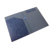 Alipis Classeur Organiseur de Documents A4 en Cuir Synthétique Bleu Marine, Porte-documents Professionnel Magnétique, Accessoire de Bureau Multifonctionnel pour Rangement et Organisation