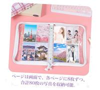 Alipis Classeur Photo avec Fermeture Éclair Album Photo PVC Résistant Porte-cartes avec Emplacements pour Collection de Photocards Kpop