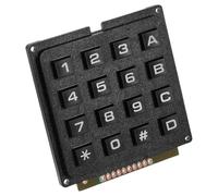 Alipis Clavier Matriciel à 16 Touches Tactile pour Microcontrôleur Industriel, Module Clavier Compact pour Usage Atelier et Usine, Interrupteurs Boutons Robustes Noirs, Pavé Numérique