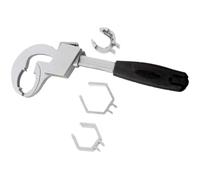 Alipis Clé à Molette Multifonctionnelle à Double Extrémité Petite Clé à Robinet pour Évier sous Plan Outil de Plomberie Compact avec Poignée Courte Adaptée aux Espaces Restreints pour