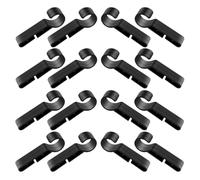 Alipis Clips de Casque pour Lampe Frontale, Lot de 20 Pièces en Plastique Noir, Fixation Sécurisée et Installation Facile pour Casque de Chantier