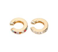 Alipis Clips D'oreille en Alliage Blanc de Lettre C pour Femmes, Confortables et Faciles à Porter, Lot de 2 Pièces, Accessoires D'oreille Élégants et Solide