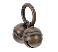 Alipis Clochette de Collier pour Animaux Vintage en Laiton à Clip Rapide | Accessoire Rond Couleur Café, Usage Extérieur et Soirées à Thème, Compatible Chat et Animal