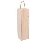 Alipis Coffret Sommelier Boîte à Vin Inachevée en Bois, Porte-bouteille Simple à Grain, Structure Robuste pour Célébrations Spéciales
