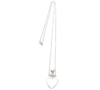 Alipis Collier Pendentif Cœur Transparent en Flacon en Acier Titane, Collier Fiole Parfum et Huiles Essentielles pour Femmes, Bijou Multifonctionnel Bouchon Anti-fuite, Usage Quotidien