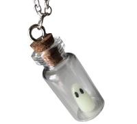Alipis Collier Pendentif Pot Bouteille Miniature en Verre et Métal