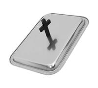 Alipis Communion Bread Plate Cover Stainless Steel Lid Serving Tray Dome for Church Baptism Party