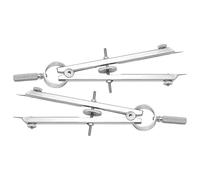 Alipis Compas de dessin professionnel 3 pièces : outil de dessin avec compas à ressort et séparateur à ailettes pour tracer des cercles, travailler le cuir et concevoir des bijoux.