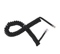 Alipis Cordon Téléphonique Spirale Noir 2 Mètres Rj9 4P4C Câble Extensible pour Combiné Téléphonique Fixe Accessoire Bureau Compatible Ligne Fixe Câble Flexible Anti-Enchevêtrement
