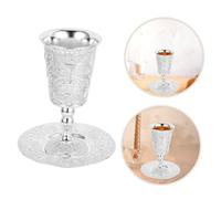 Alipis Coupe à Vin Havdalah Métal Plated Gobelet Shabbat Polyvalent et Décoratif Cadeau pour Fêtes Juives Passover et Shabbat