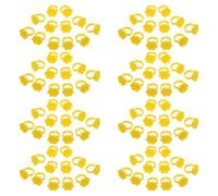 Alipis Coupelles de Colle à Cils en Plastique Jaune Hexagonales Design Nid D'abeille 7 Compartiments pour Extensions de Cils 250 Pièces Professionnelles