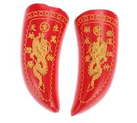 Alipis Coupes de Divination Taoïstes Bois Yin et Yang Rouge de Outils Sacrés pour Pratiques Bouddhistes et Décoration de Temple