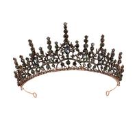 Alipis Couronne Baroque Vintage avec Strass Cristal Accessoire Cheveux pour Femmes et Filles Diadème Mariage Élégant Alliage Tiare Princesse Retro Chic
