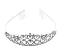 Alipis Couronne de Mariage Cristal avec Strass et Peigne Diadème Élégant pour Femmes et Filles Accessoire de Tête pour Cérémonie et Fête