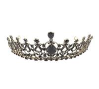 Alipis Couronne de Mariée Élégante Noire en Alliage Style Baroque, Accessoire Cheveux pour Mariage et Fêtes, Décoration Délicate et Chic pour Reines et Mariées