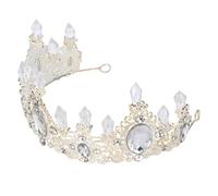 Alipis Couronne de Mariée en Strass Argenté Glacé Accessoire de Coiffure Élégant pour Femme Bandeau Couronne Adapté Mariage Soirée et Occasions Spéciales