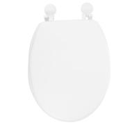 Alipis Couvercle de Siège de Toilette Uo Blanc Abattant Wc Épais en Mousse Confort Joint d'Étanchéité pour Accessoires de Salle de Bain 1 Pièce Adapté pour Toilette Standard