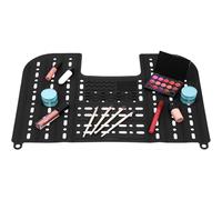 Alipis Couvercle D'évier en Silicone Pliable Noir pour Salle de Bain, Tapis de Maquillage Multifonction Plateforme de Séchage et Optimisation D'espace, pour Plan de Toilette
