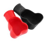 Alipis Couvercles de Protection pour Bornes de Batterie de Voiture 1 Paire en PVC Isolant Étanche Protège Bornes Positives et Négatives Accessoire Auto Solide pour Installation Facile