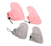 Alipis Couvre-pieds Chauffant à Cire en Coton et Peluche, Protection pour Réchauffeur de Paraffine, Conserve la Chaleur Plus Longtemps, Lot de 2 Paires pour Soin des Pieds à Domicile