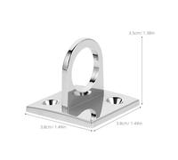 Alipis Crochet de Plafond en Alliage de Zinc Plaque à Œillet en U Crochet Suspendre Mural Argenté 2 Pcs Support Antirouille pour Balançoire Hamac et Corde Accessoires Polyvalents de